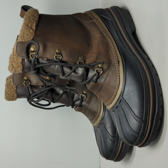 Crocs Allcast II brown and black winter rain Duck Boots men's size 13 - Picture 2 of 16